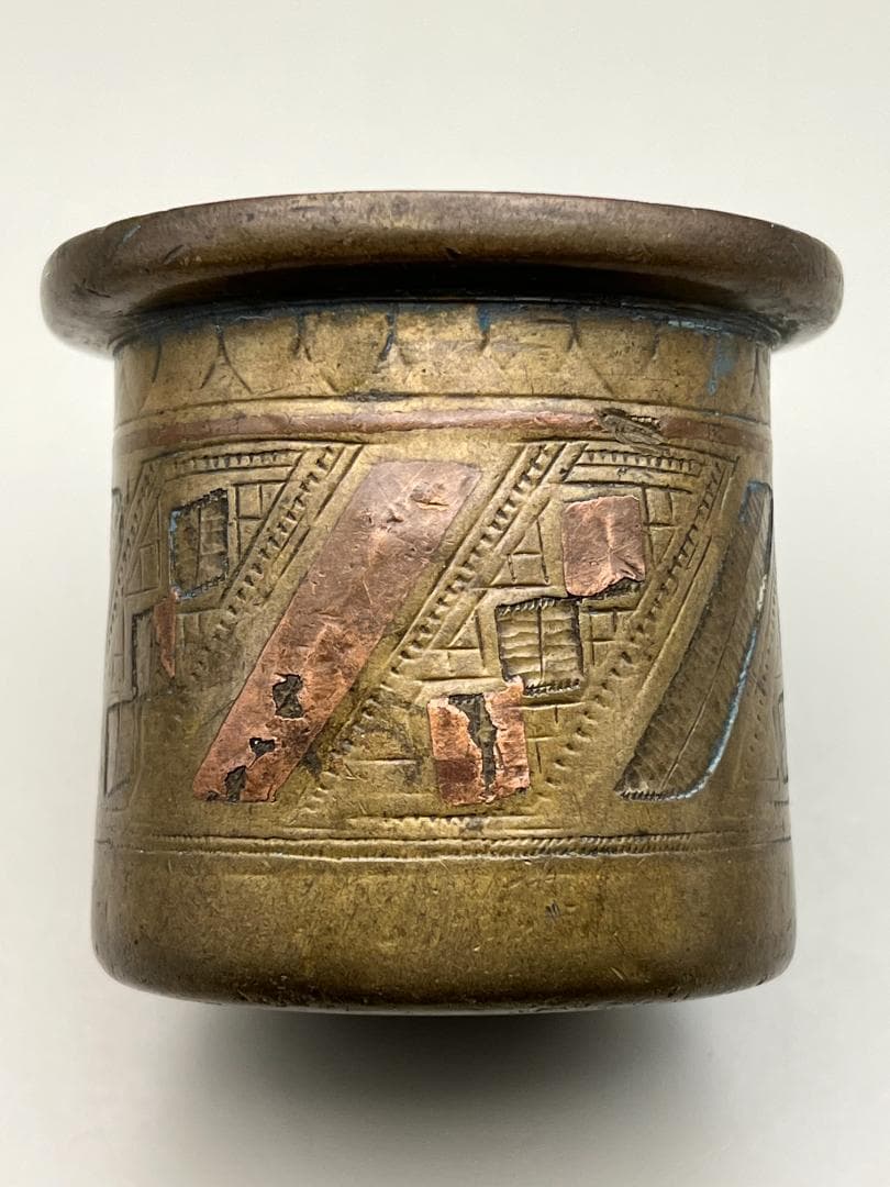 【海】江戸期　香炉　赤銅象嵌　古銅製　銅製　時代物　古董品　美術品