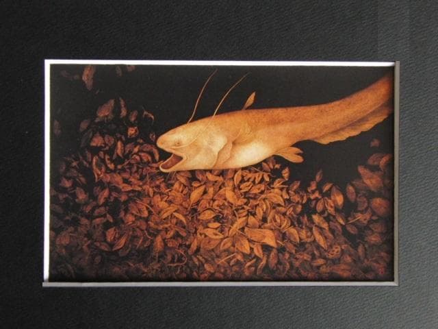 風分六抄、【月下】、希少な額装用画集画、新品高級額 額装付、状態良好