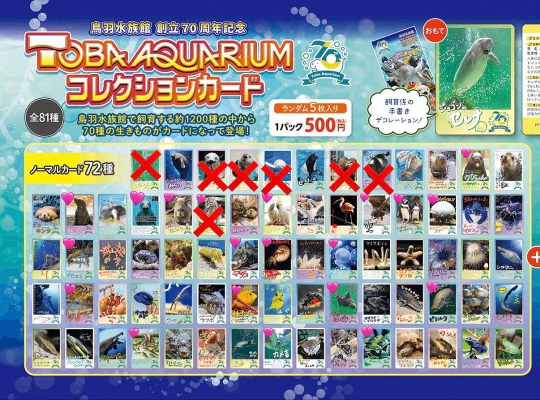 鳥羽水族館 コレクションカード とばすい コレカ トレカ トレーディングカード