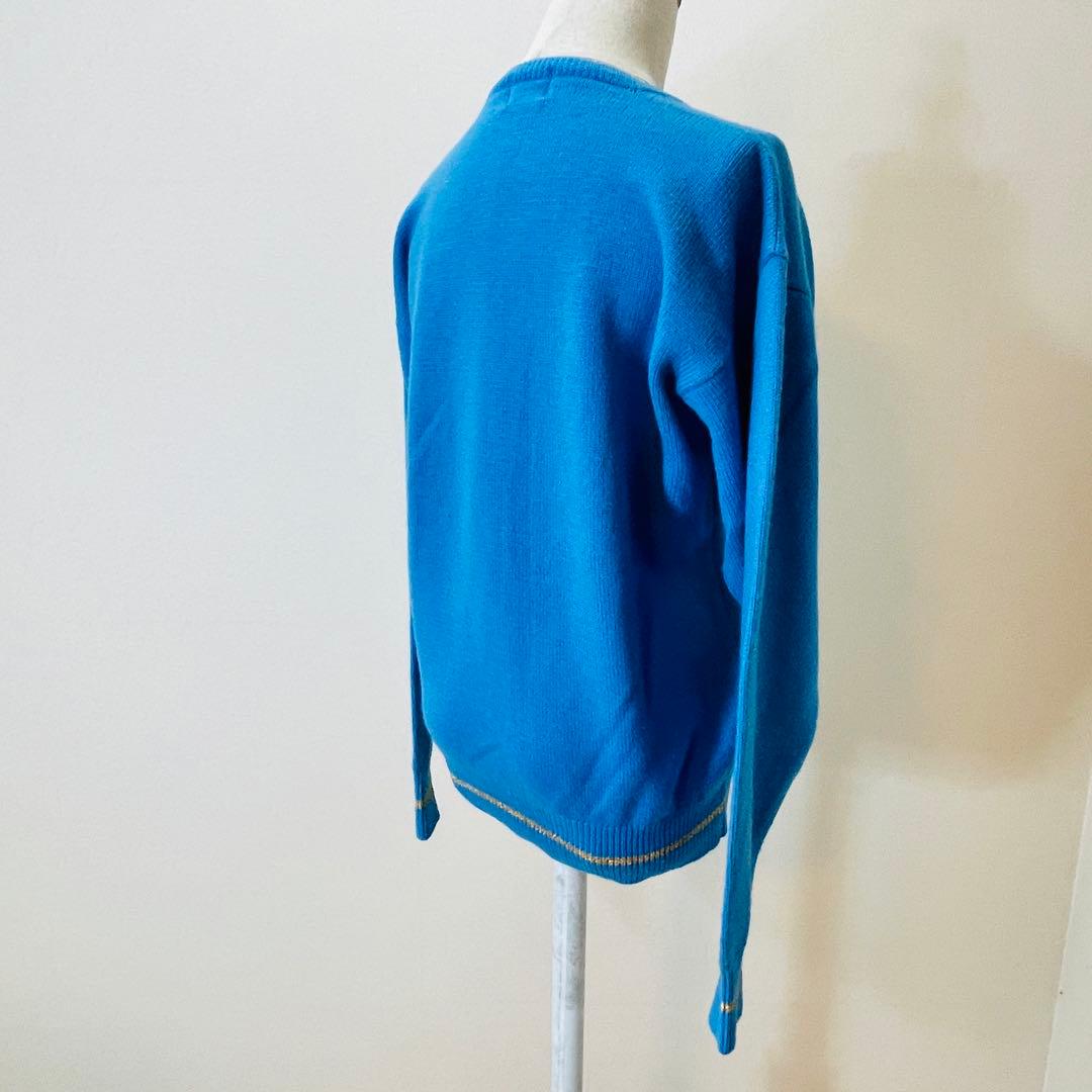 ハナエモリ HANAE MORI GOLF ウール100% ニット L 美品