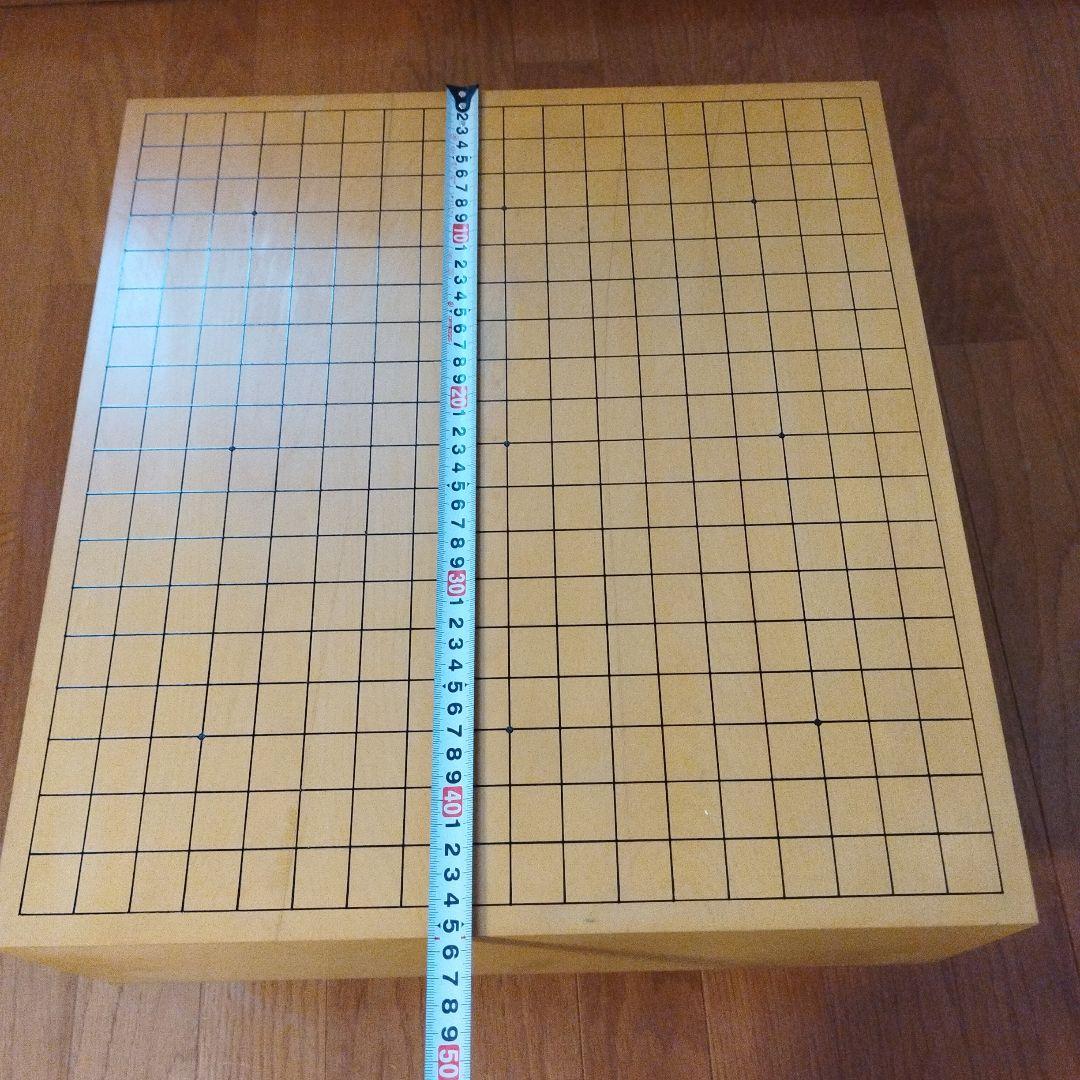 囲碁盤 柾目 脚付 へそ有 碁盤 厚さ15cm 天然木 ※木製カバー付 ①