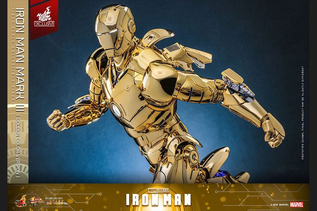 アイアンマン 1/6スケールフィギュア　アイアンマン・マーク3（ゴールドカラー）