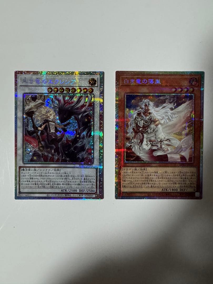 遊戯王OCG 白き竜の聖騎士 & 黒き竜のエクレシア　プリズマ