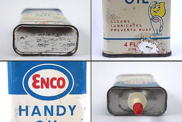 デッド！ 1950’s ENCO エンコ オイルドロップ ビンテージ オイル缶