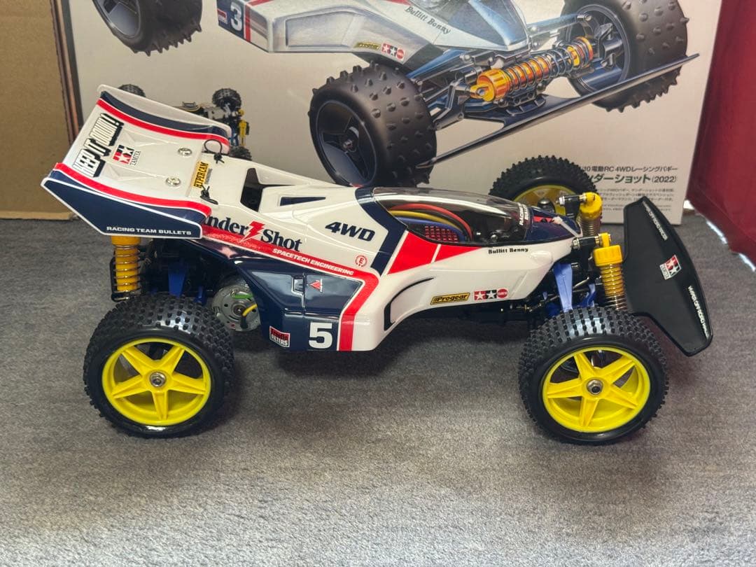 タミヤサンダーショットボディ搭載セイントドラゴン2021シャーシ、メカ・OP他付