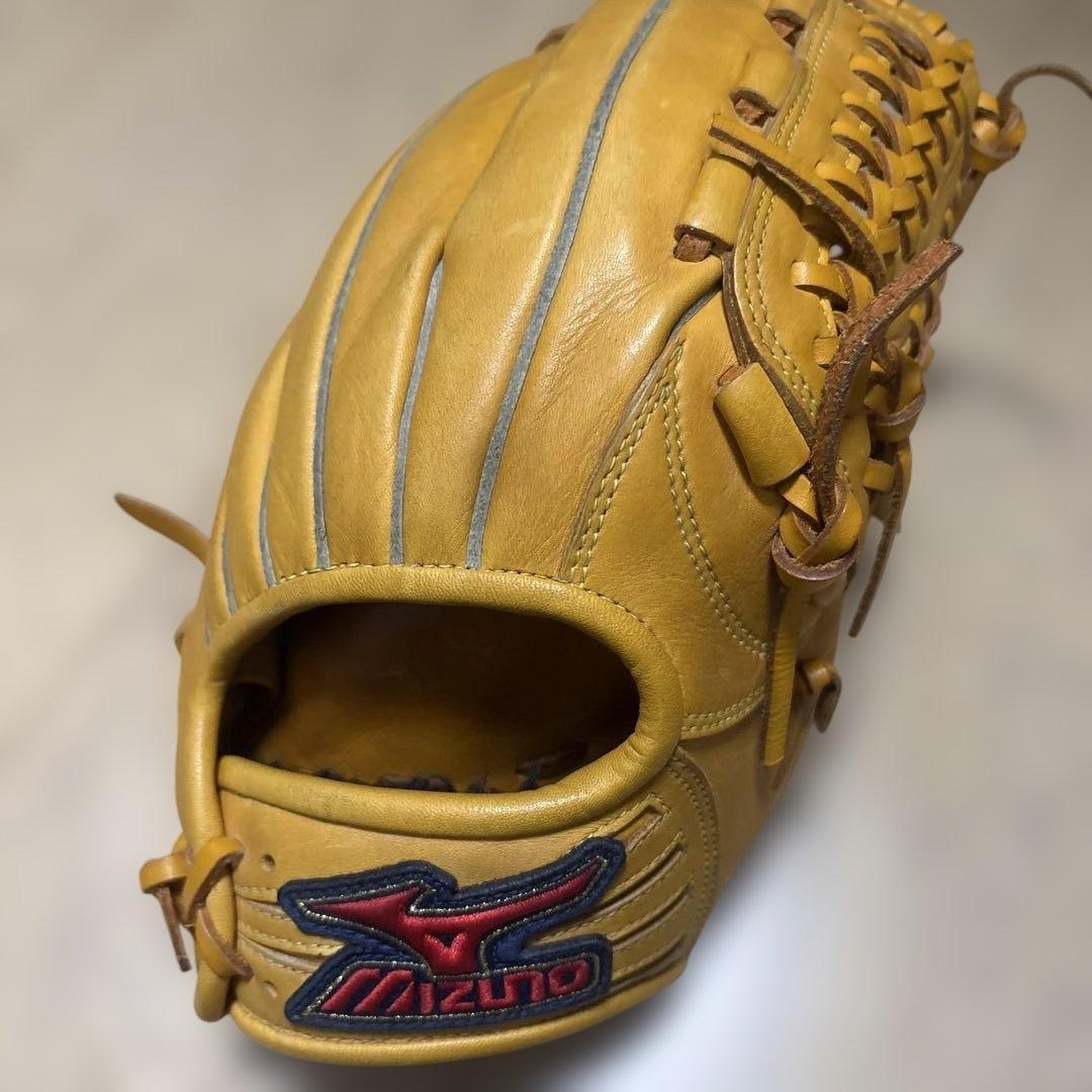 美品　Mizuno Diamond master 軟式グローブ イエロー