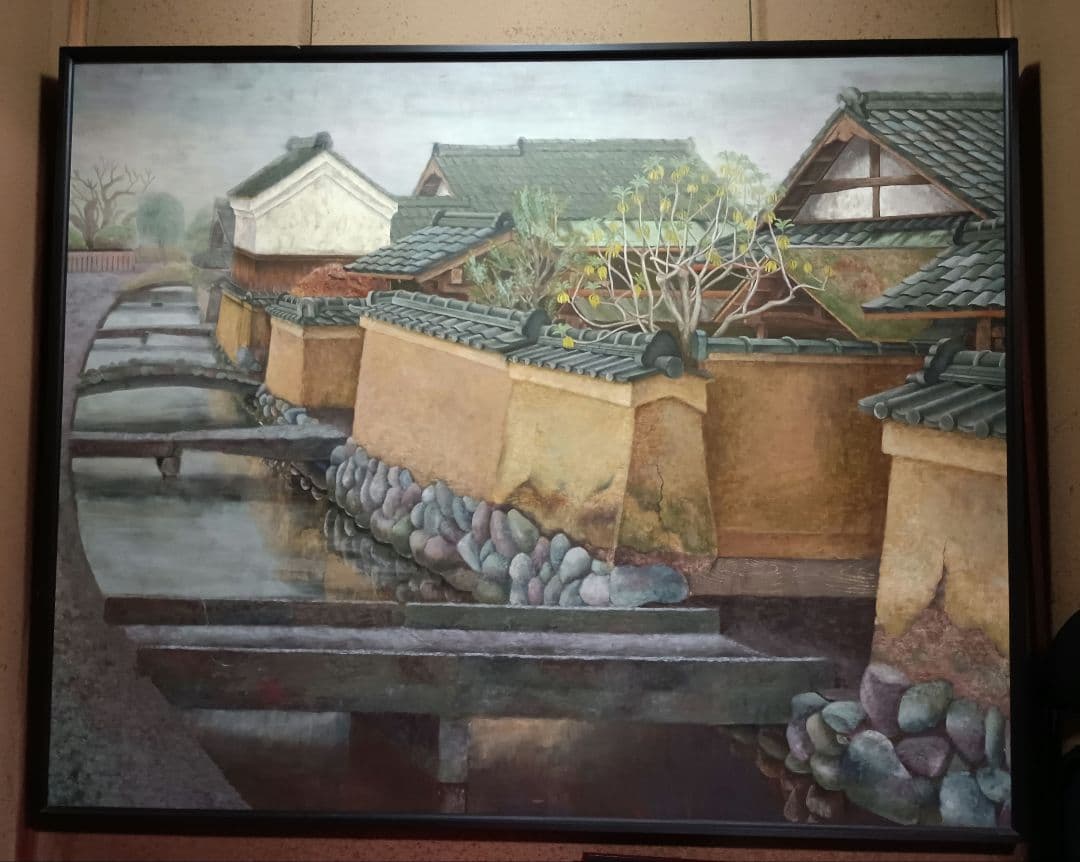 日本画 「賀茂の社家」100号　美術学生卒業制作　学校賞受賞作品