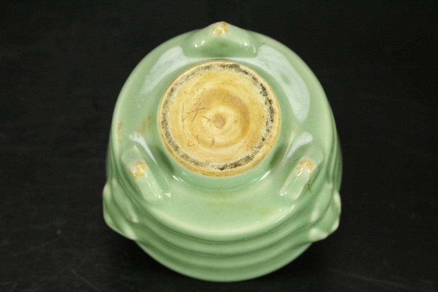 青磁 香炉 渓山作 京焼 591
