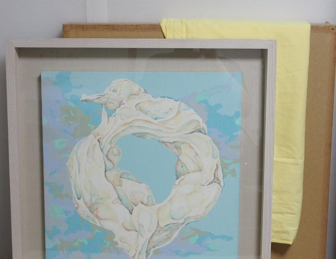 佐貫巧「symbiosis」◆キャンバスにアクリル画作品◆額装済◆さぬき たくみ