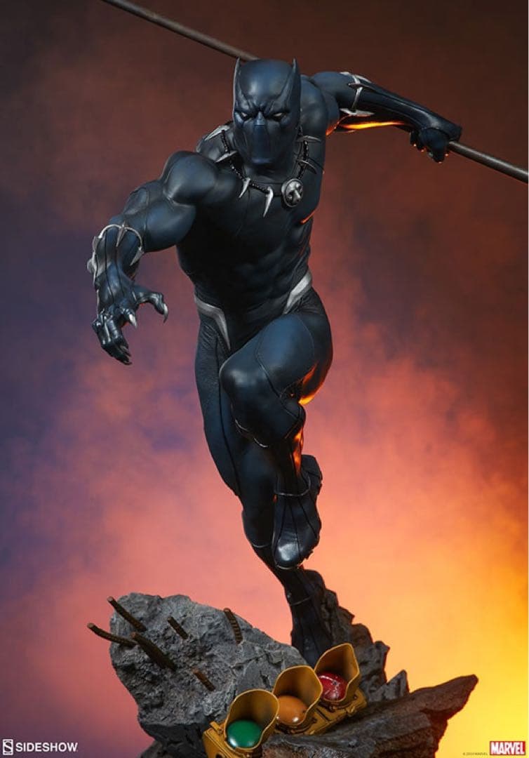 サイドショウ アベンジャーズ アッセンブル ブラックパンサー 1/4 スタチュー