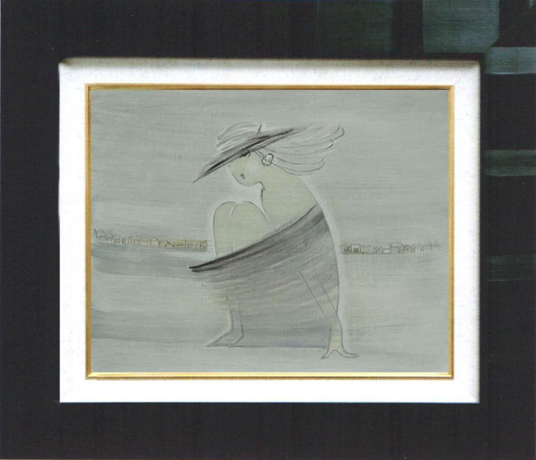 メルカリ 絵画　絵　額付き ( 黒 ) 油絵　F4-071912　愛しい女たち