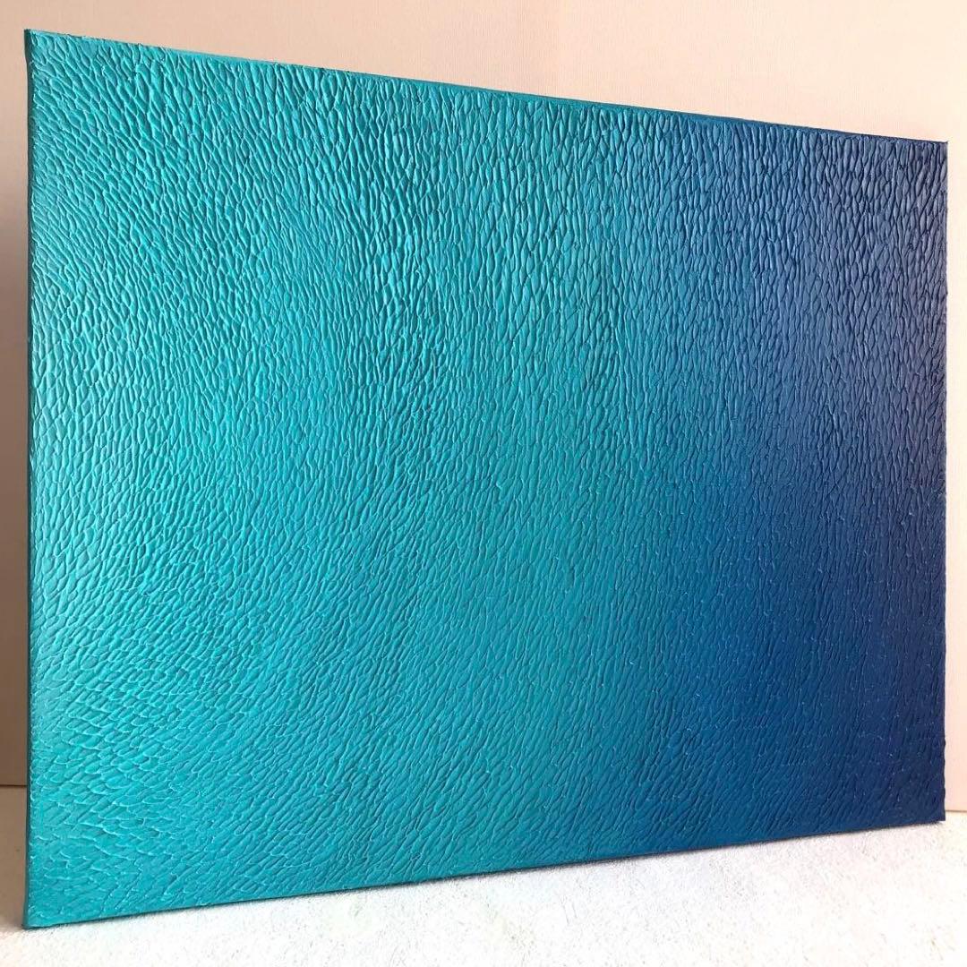 テクスチャーアート・海大きいサイズ＊キャンバスアクリル画海の絵画海アート原画青い