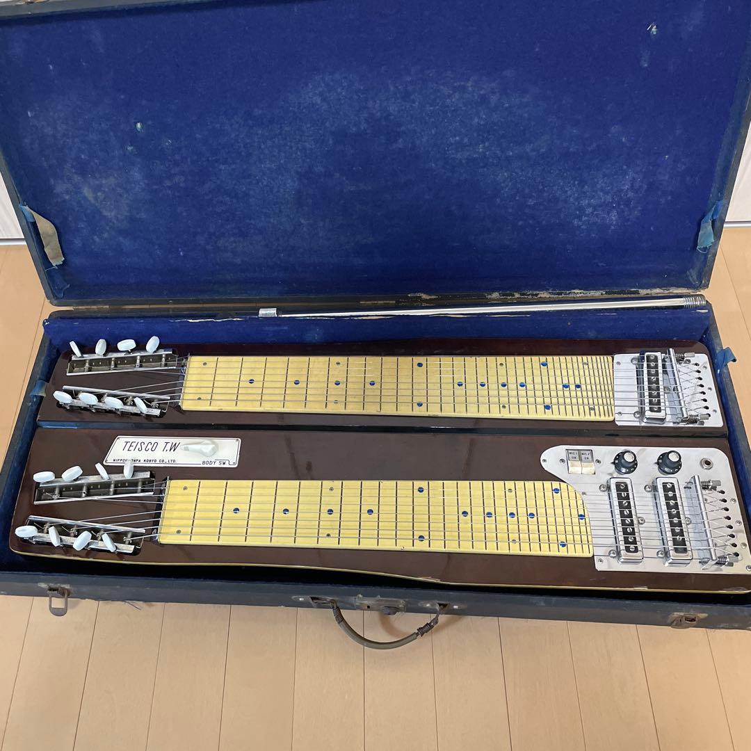 TEISCO T.W. 8弦ダブルネック スチールギター ケース付き