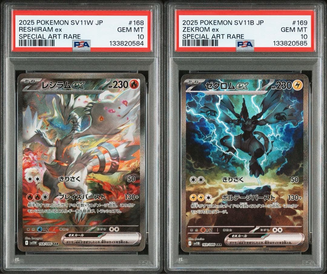 即日発送！【PSA10】連番！ゼクロムex SAR レシラムex SAR