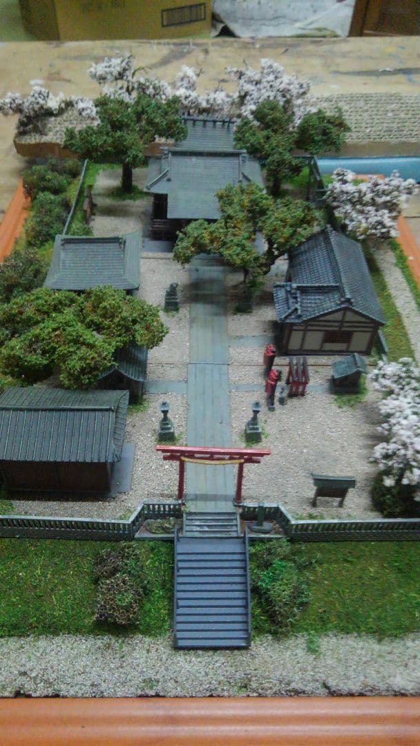 プラモデル✨神社✨寺✨お城✨ミニチュア✨ジオラマ✨３０㎝×２４㎝✨製作受付中❗