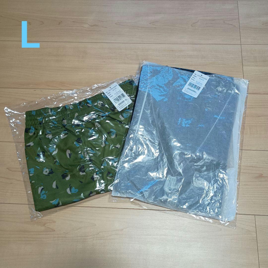 【新品未開封品】エゴザル　ロンT　バスパン　Ｌ　黒　オリーブ