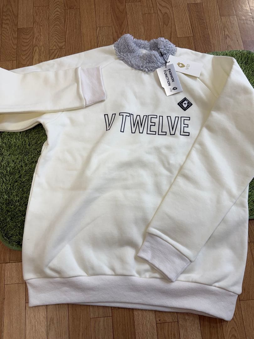 新品正規品【V12/XL】MOFCREW 裏起毛スウェット　メンズゴルフ長袖