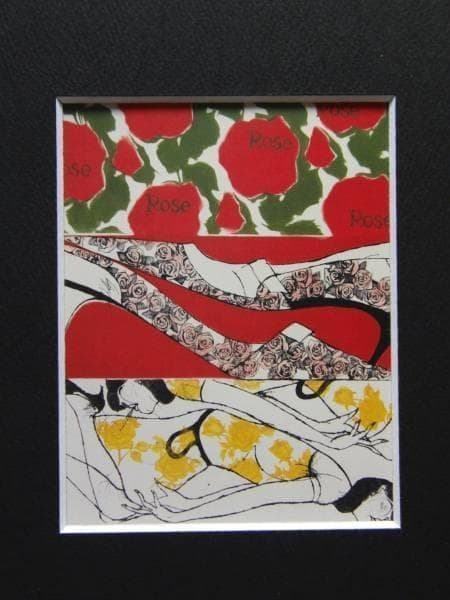 池田満寿夫、バラはバラ、Masuo Ikeda、希少画集画、新品額装付