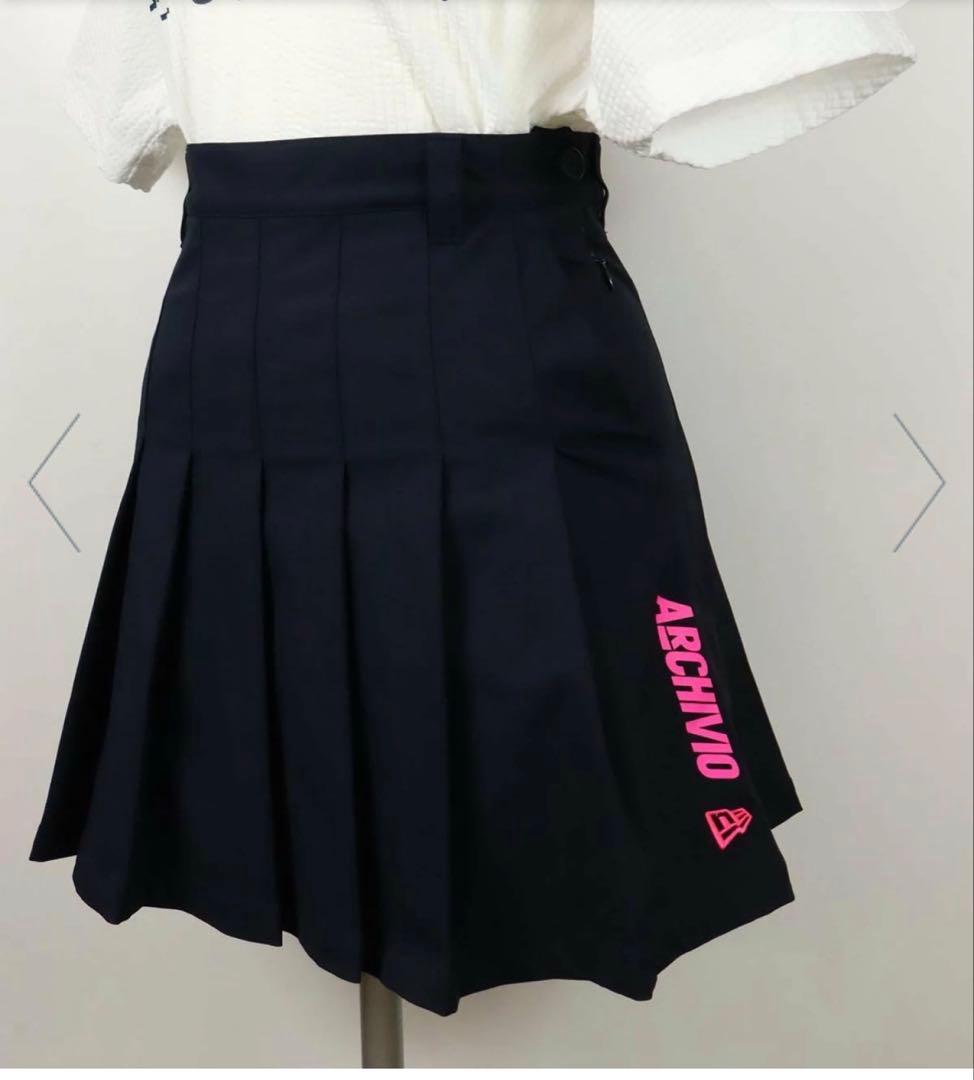 新品未使用　タグ付き　プリーツスカート　 NEW ERAコラボ　色はネイビー