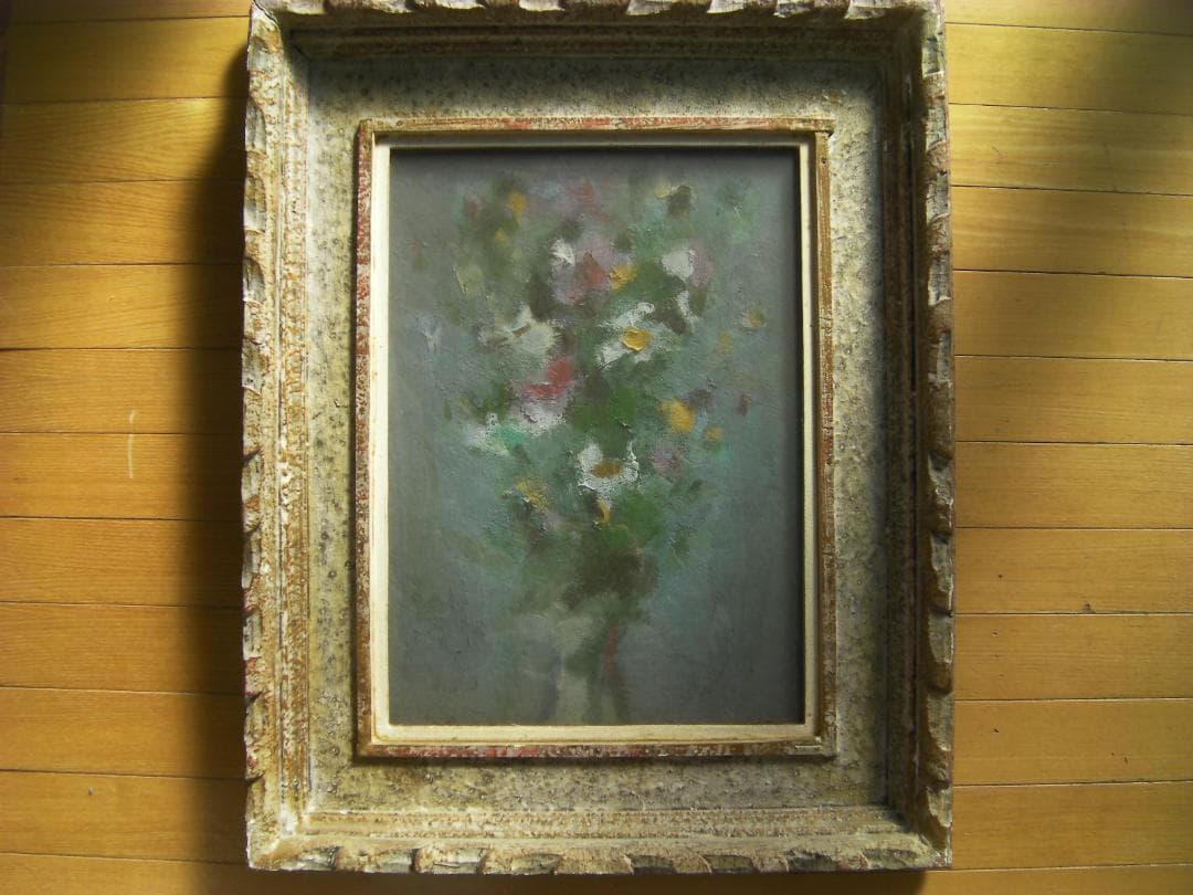 油絵「花のスケッチ」
