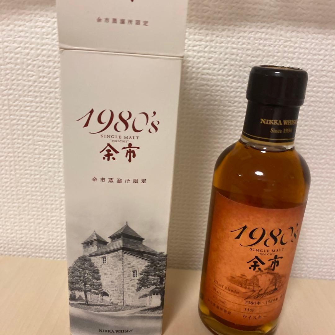 ニッカウイスキー　シングルモルト　1980's 余市　180ml