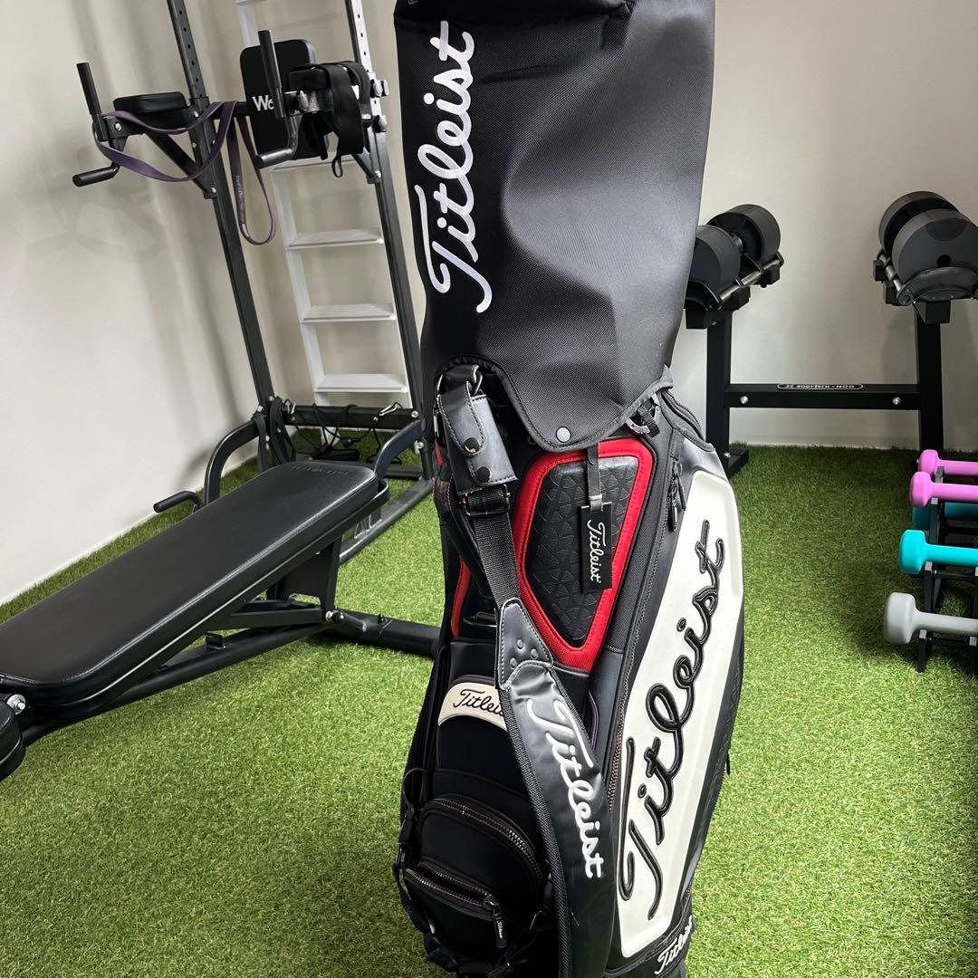 Titleist キャディバッグ 黒/白/赤　ツアーモデル