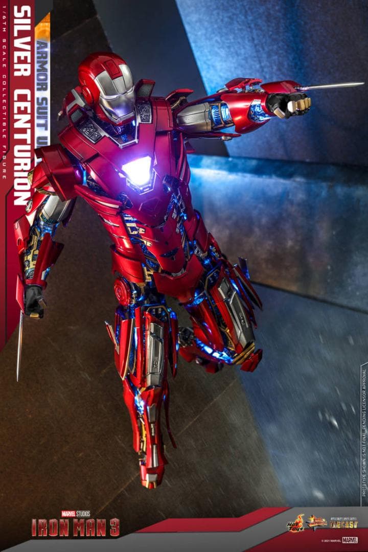 ホットトイズ 1/6 アイアンマン 3シルバー・センチュリオンMMS618D43