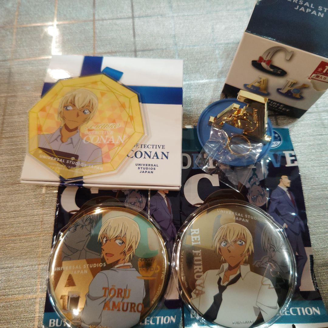 USJ 安室透・降谷零　缶バッチ・コレクタブルリング・コースターセット