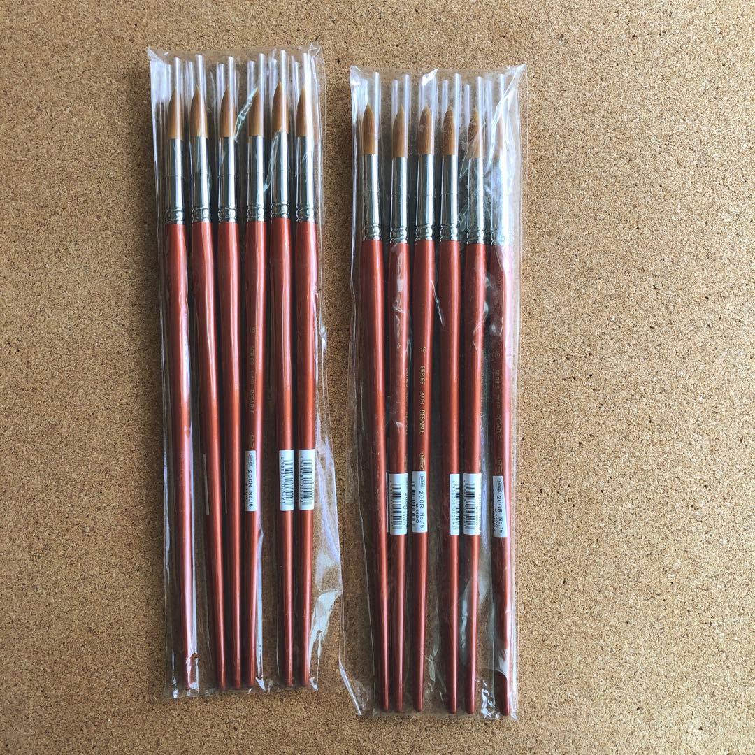 ホルベイン筆6本入り2セット合計12本
