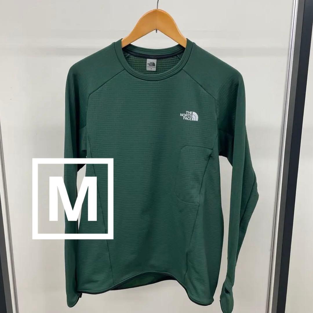 美品★M★パインニードル サーマルバーサグリッドクルー ノースフェイス