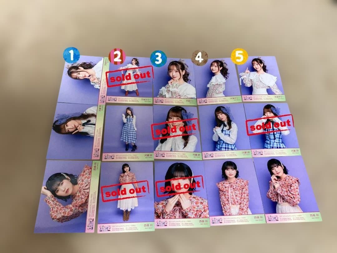 ナナニジ　22/7　ナナパレ衣装　ブロマイド　バラ売り