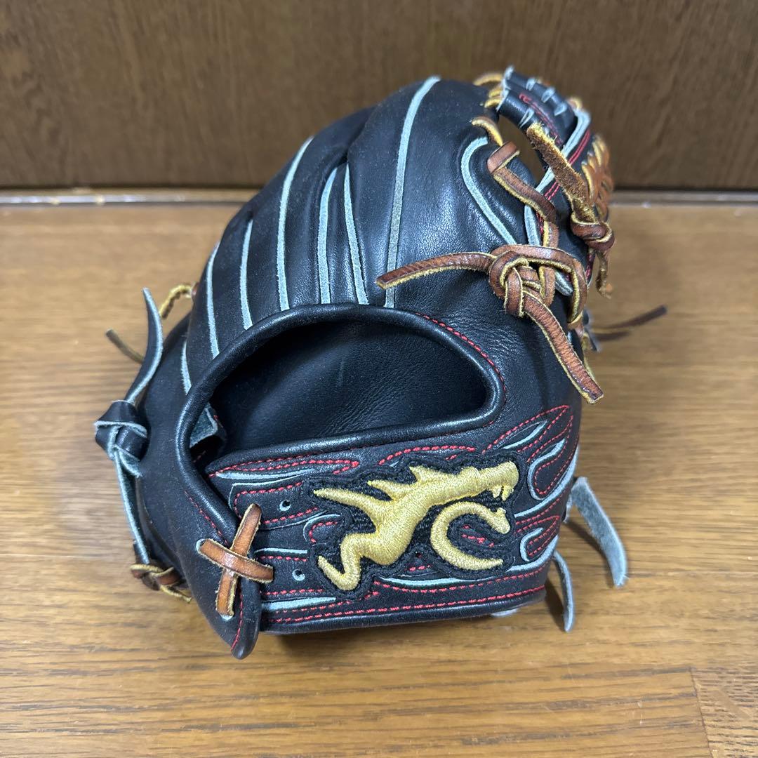 リュウ　ryu グローブ　硬式　グラブ　内野手　ブラック