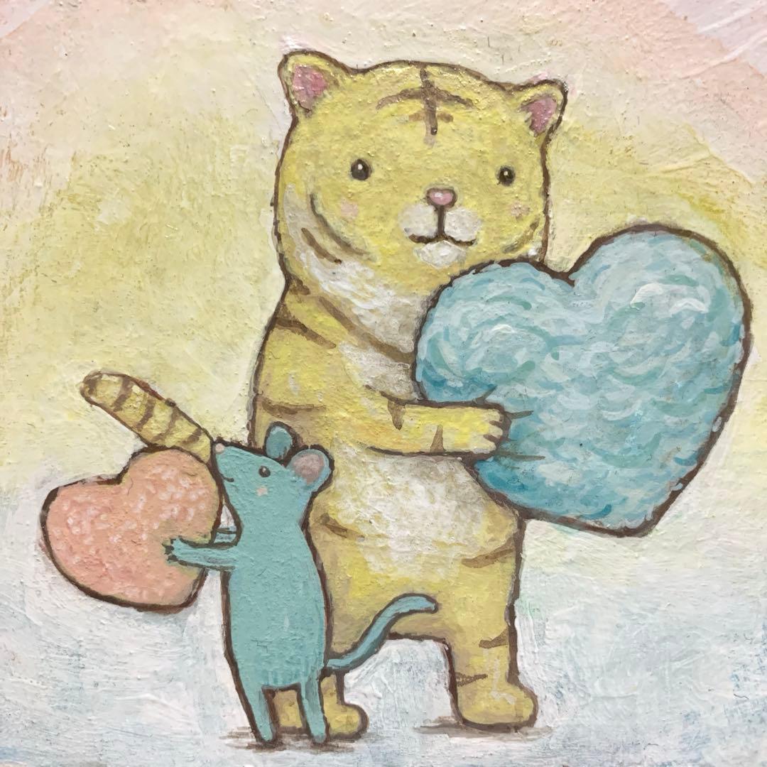 輝夜　自作絵画　虎とねずみ