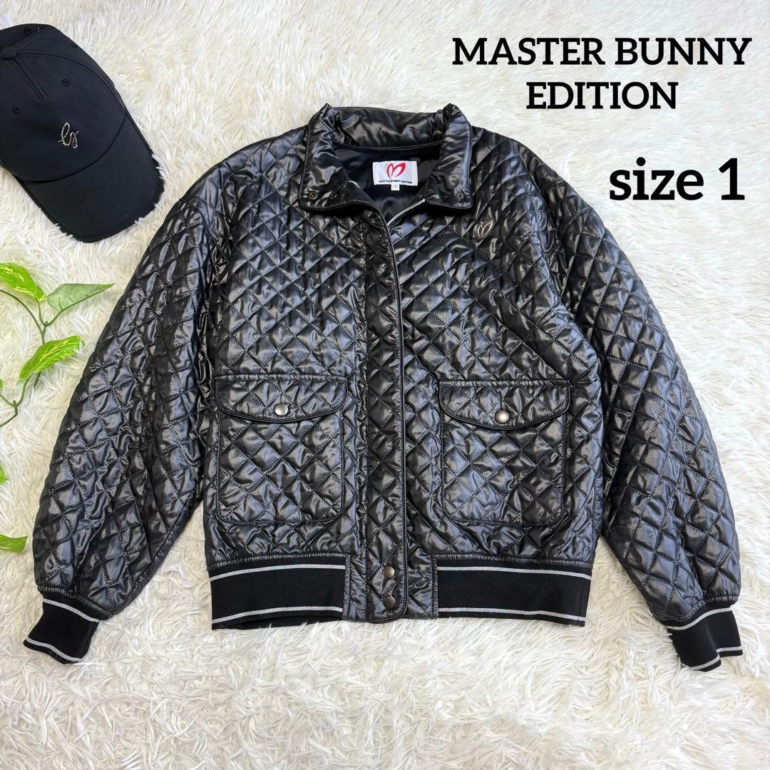 【マスターバニー】美品 中綿ジャケット キルティング シルバー 1 レディース
