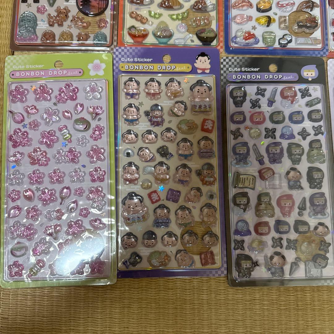 a*-様 全種類セット正規品 ボンボンドロップシール 和柄 12種コンプリートセ