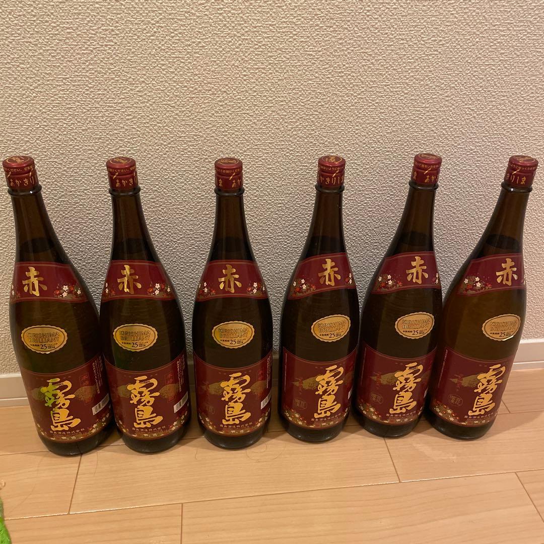 霧島 本格焼酎 赤霧島　25度 1800ml 6本セット　手渡し可能○