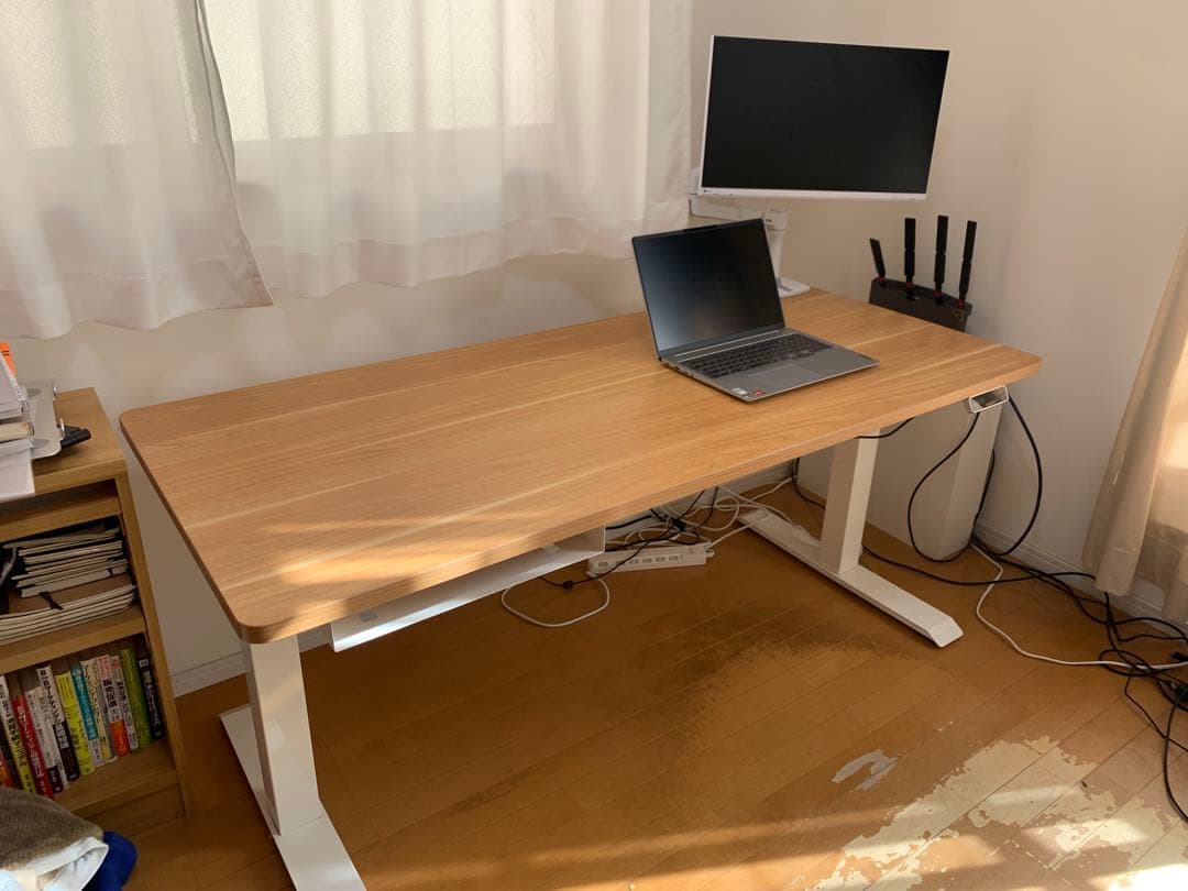 ［洋服屋gentle様］電動昇降デスクFLEXISPOT E7 天板付き