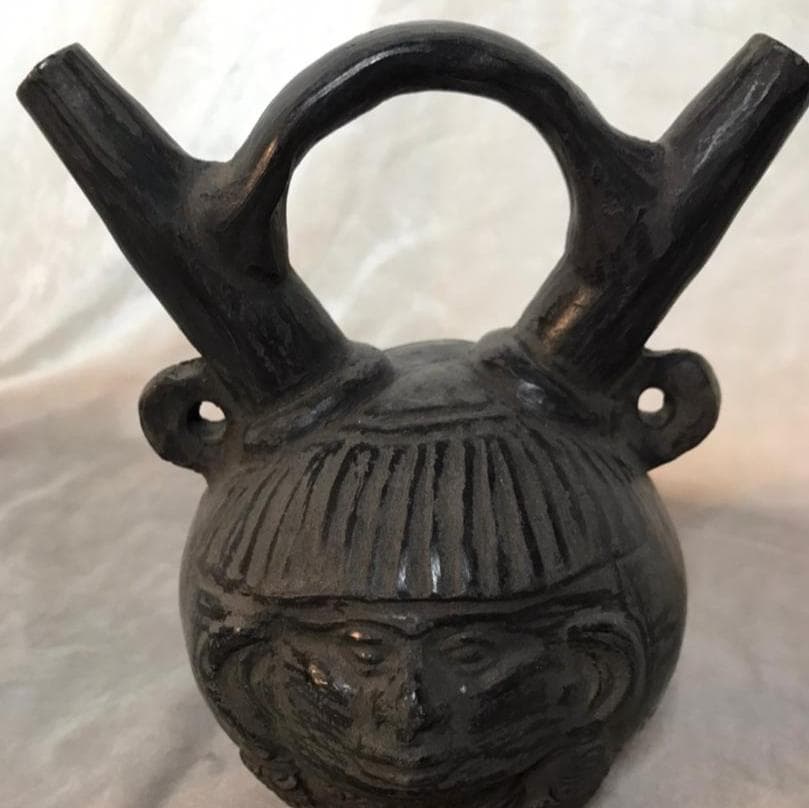 モチェ土器　アンデス土器　100～800年頃　ペルー　プレインカ　注口壺