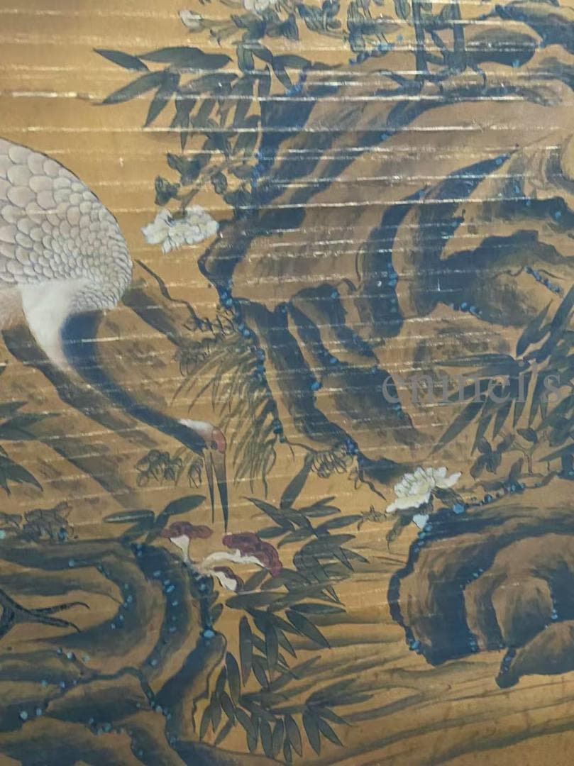 中国古美術 宋代 趙昌款 花鳥図 掛軸 絹布 肉筆 唐物 書道 国画 名家画作