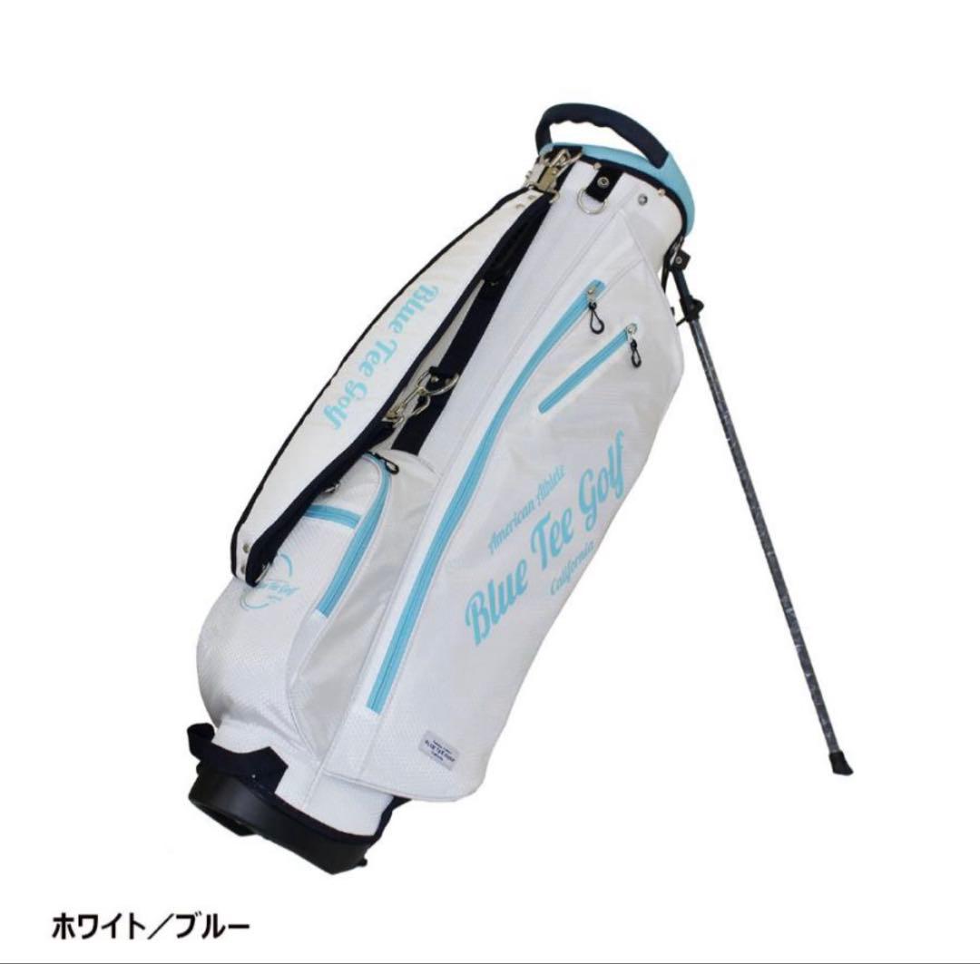 Blue Tee Golf クラシックゴルフバッグ ホワイト/ブルー