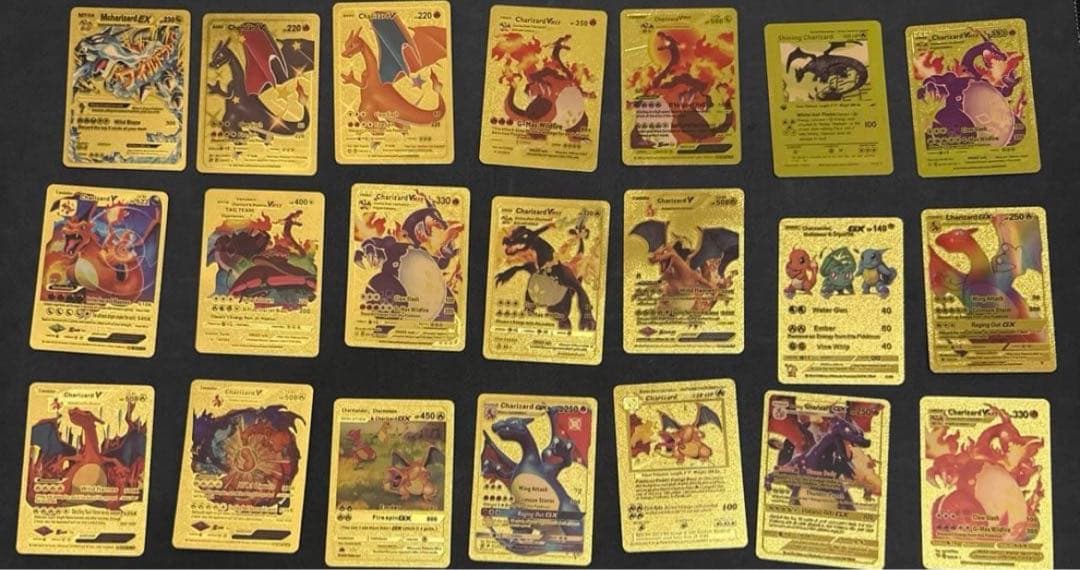 ポケモンカード　海外版ゴールドカード リザードン　ピカチュウ