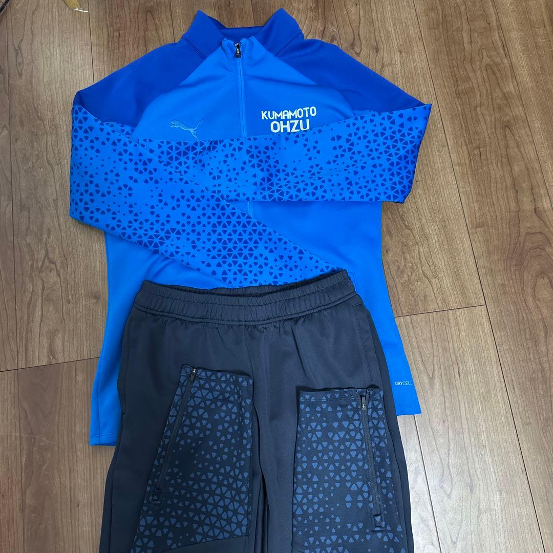 PUMA 青 ジャージ 熊本 OHZU 背番号付きジャージ