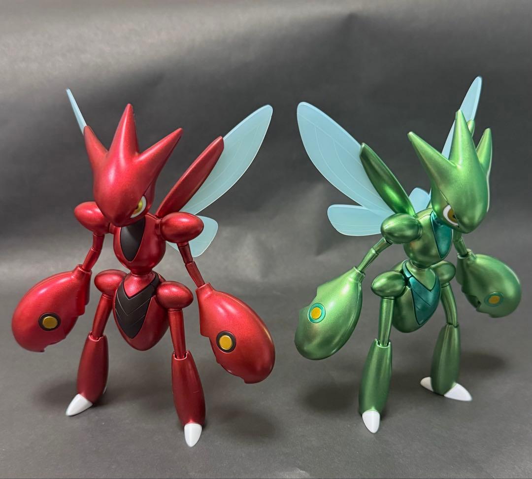 【うさぎ・製作依頼】ポケプラ　ハッサム　通常色&色違い　塗装済み完成品