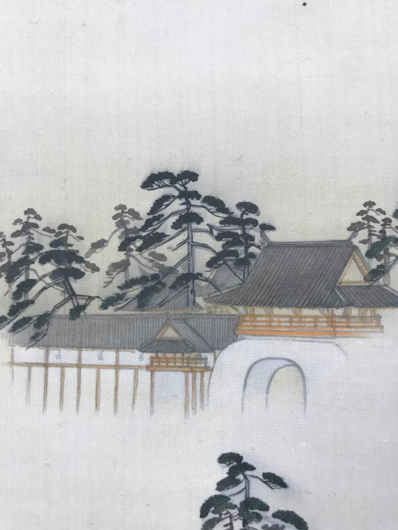 作者不詳/蓬莱山図/山水図/祝事山水図/掛軸/名家伝来/AD-227