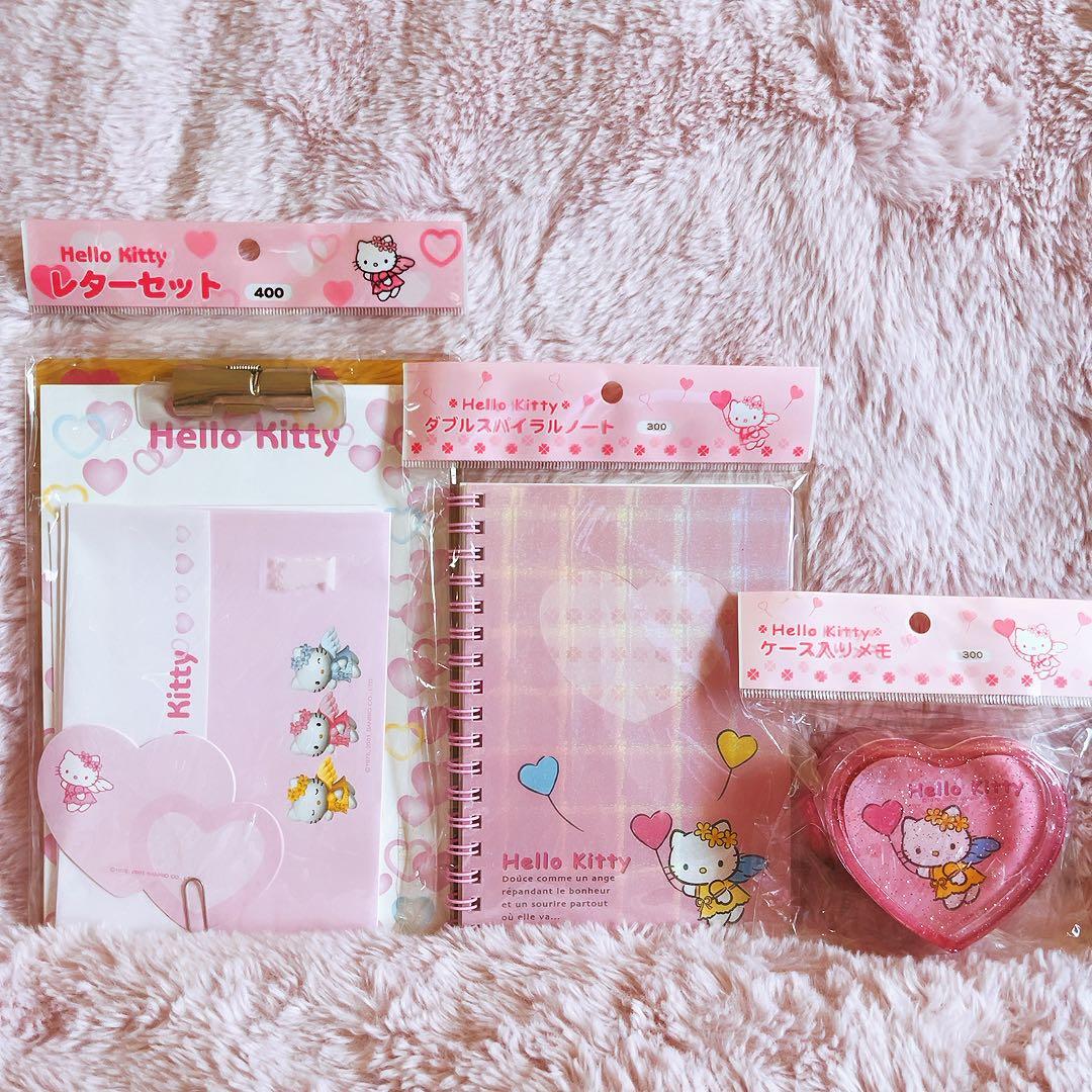 希少レア　ハローキティ　エンジェル　バルーン　レターセット　メモ　平成レトロ