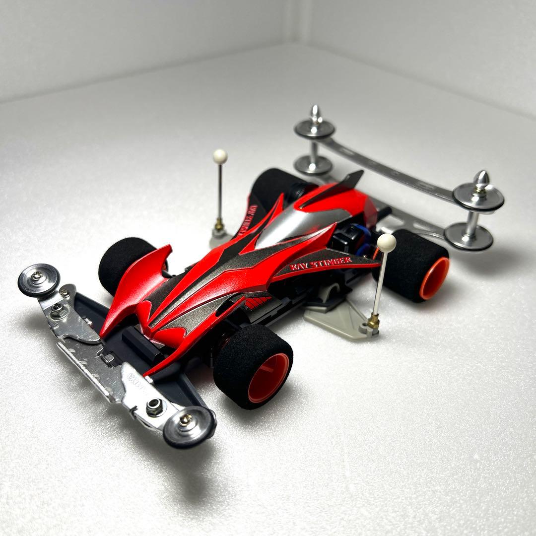 ミニ四駆　レイスティンガー　タミヤ　TAMIYA　完成品　肉抜き　改造　塗装済