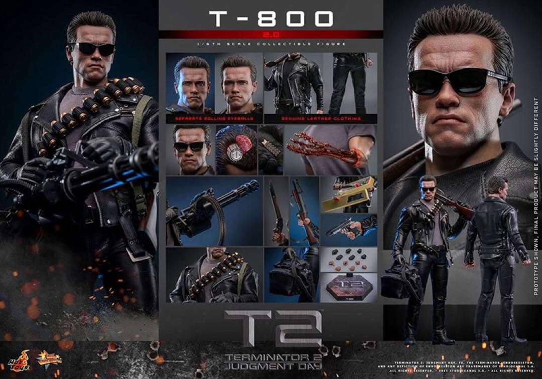 ホットトイズ 『ターミネーター2 』1/6 T-800 (2.0版) 新品未開封