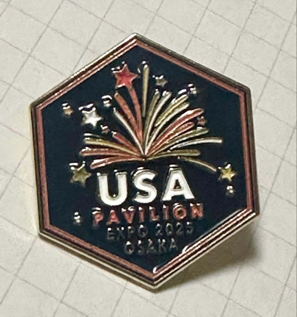 ペ*ロ様 【激レア非売品】USA 万博アメリカパビリオン2025 独立記念日ピン