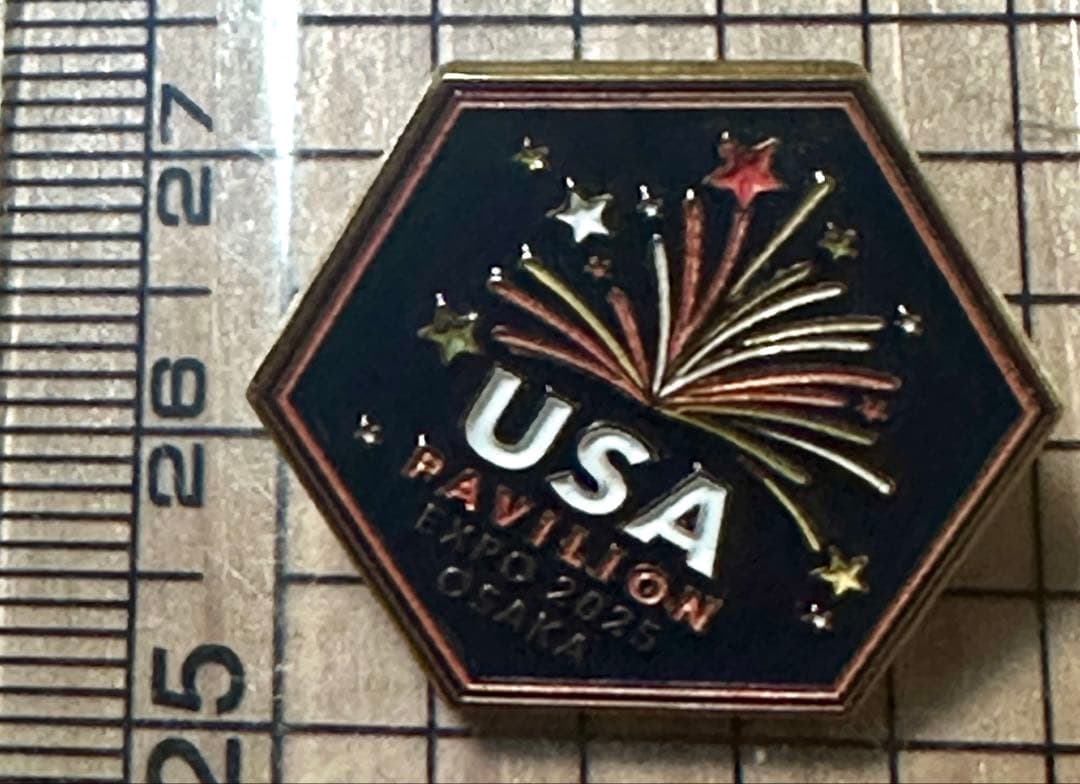 ペ*ロ様 【激レア非売品】USA 万博アメリカパビリオン2025 独立記念日ピン