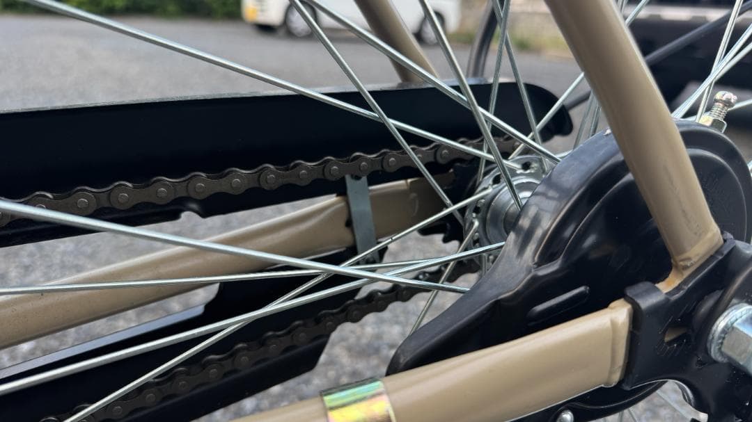 【美品】ママチャリ 26インチ 変速なし ベージュ 2ヶ月使用